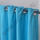 Штора для примерочной на люверсах. Ткань: КАНВАС. Цвет: Голубой