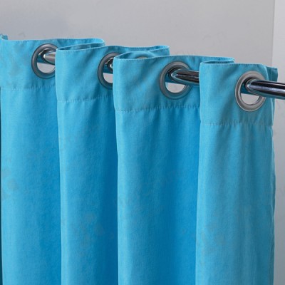 Штора для примерочной на люверсах. Ткань: КАНВАС. Цвет: Голубой