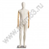 JMP-5QFW Манекен мужской с шарнирными руками. Цвет: Светлый лён