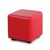 ПФ-01 Банкетка "Куб" Цвет: Красный. Усиленный каркас